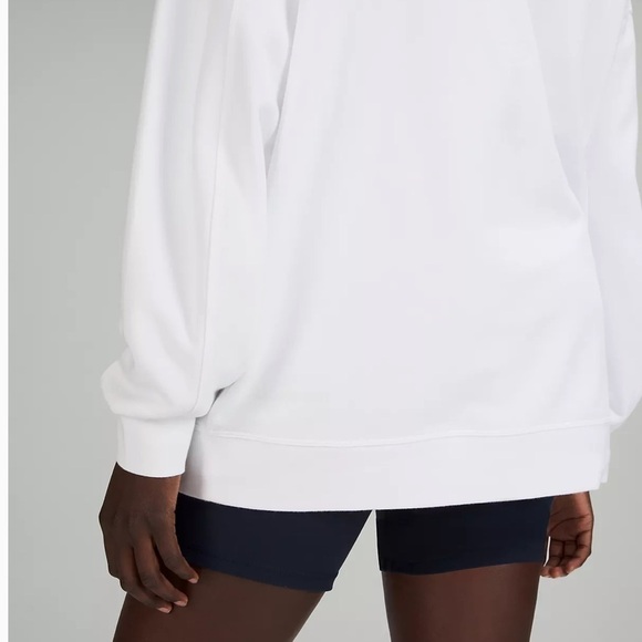 Lululemon Perfectly Oversized Crew Color White Size 4 - Picture 3 of 11